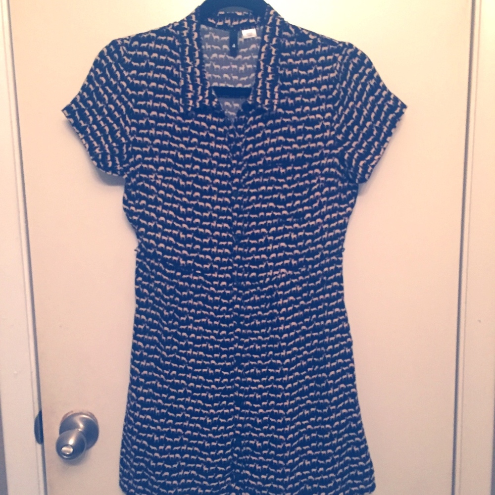 Hipster Fox and Deer Print Dress